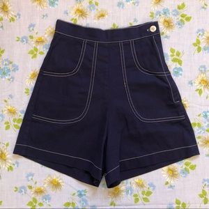 Freddies of Pinewood navy blue 1940s shorts xs 26